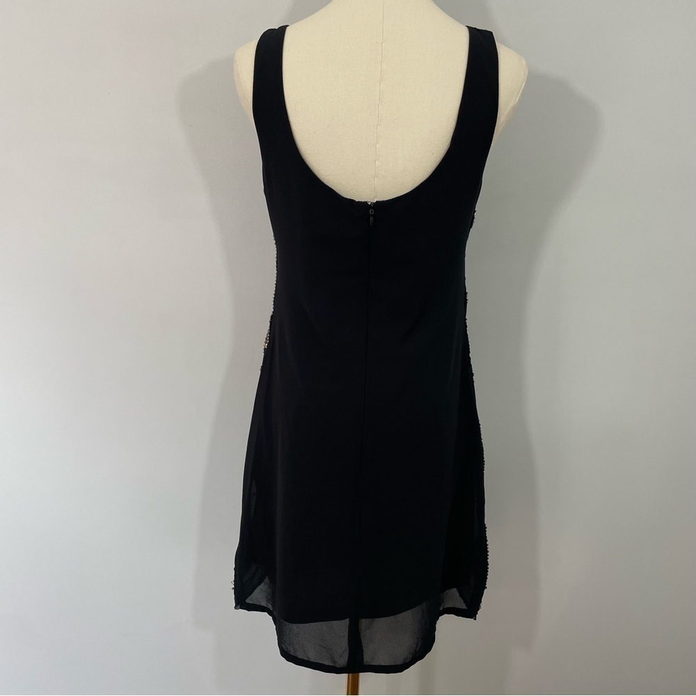 Papillon Sequin Cocktail Dress Sz S Black Green Peacock LBD Party Event Sexy GUC - Picture 7 of 12